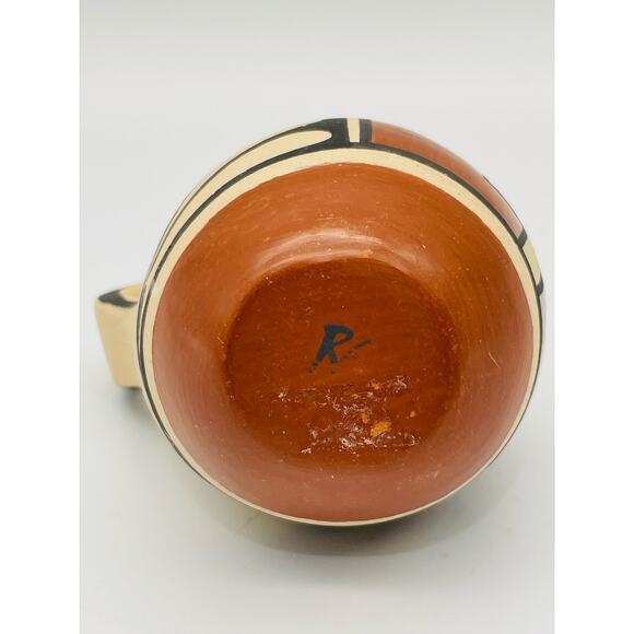 Traditional Zia Pueblo Polychrome Pottery Mini-Pitcher by Robert Pino - Picture 9 of 10
